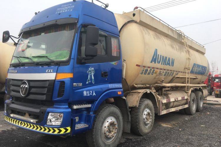 二手粉粒物料运输车 福田欧曼 375马力国四