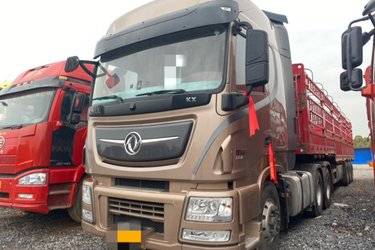 二手东风商用车 天龙旗舰KX 560马力 6X2R牵引车(国五) 后提升 东风康明斯二手牵引车 黄牌图片