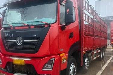 二手东风商用车 天龙KL重卡 465马力 8X4 9.4米仓栅式载货车(国五) 前四后八 东风康明斯二手载货车 黄牌