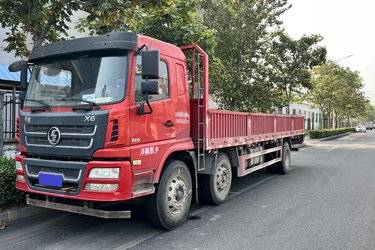 二手陕汽商用车 轩德X6中卡 复合版 240马力 6X2 8.6米栏板载货车(国五) 前四后四 玉柴二手载货车 黄牌