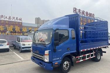二手江淮 新帅铃K340 152马力 3.9米排半仓栅式轻卡(国五) 单桥 潍柴二手载货车 蓝牌图片