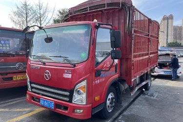 二手大运 新奥普力 156马力 4.12米单排仓栅式轻卡(国五) 单桥 云内动力二手载货车 蓝牌图片