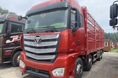 二手福田 欧曼EST 标载版 490马力 8X4 9.56米仓栅式载货车(国六) 前四后八 福田康明斯二手载货车 黄牌