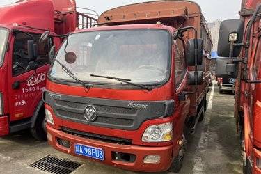 二手福田 欧马可3系 143马力 4.23米单排仓栅式轻卡(国四) 单桥 福田康明斯二手载货车 蓝牌