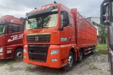 二手中国重汽 汕德卡SITRAK G7S 350马力 6X2 9.6米AMT自动档仓栅式载货车(国六) 前四后四 曼二手载货车 黄牌图片
