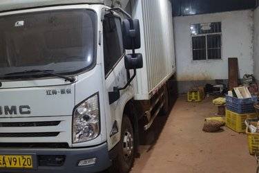 二手江铃 凯锐重载金刚 豪华款 154马力 5.075米单排厢式轻卡(国五) 单桥 福田康明斯二手载货车 黄牌