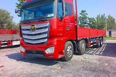二手福田 欧曼EST 标载版 490马力 8X4 9.53米栏板载货车(国六) 前四后八 康明斯二手载货车 黄牌图片