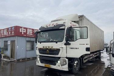 二手中国重汽 HOWO TX 290马力 4X2 9.6米翼开启厢式载货车(国六) 单桥 曼二手载货车 黄牌
