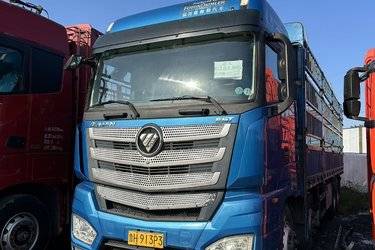 二手福田 欧曼EST 标载版 490马力 8X4 9.56米AMT自动挡仓栅式载货车(国六) 前四后八 福田康明斯二手载货车 黄牌图片