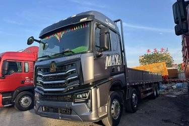 二手中国重汽 HOWO MAX 540马力 8X4 9.6米AMT自动档栏板载货车(国六) 前四后八 曼二手载货车 黄牌图片