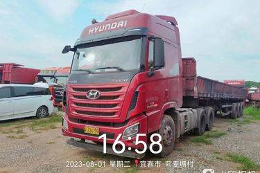 二手现代商用车 创虎XCIENT重卡 440马力 6X4牵引车(国五) 双驱 现代商用车二手牵引车 黄牌图片