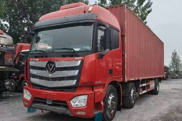 二手福田 欧曼EST 290马力 6X2 9.58米厢式载货车(国六) 前四后四 福田康明斯二手载货车 黄牌