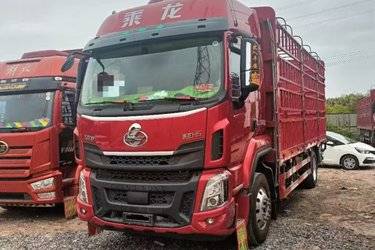 二手东风柳汽 乘龙H5中卡 290马力 4X2 6.8米仓栅式载货车(国六) 单桥 玉柴二手载货车 黄牌