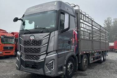 二手福田 欧曼EST 星辉版 580马力 8X4 9.56米AMT自动档仓栅式载货车(国六) 前四后八 福田康明斯二手载货车 黄牌图片