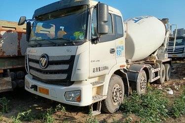 二手福田 欧曼新ETX 340马力 8X4 7.9方混凝土搅拌车(润宇达牌)(国五) 前四后八 潍柴二手搅拌车