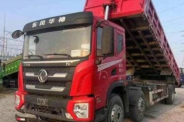 二手东风华神 DV5 300马力 8X4 7.4米自卸车(国六)(速比5.143)(国六) 前四后八 玉柴二手自卸车 黄牌图片