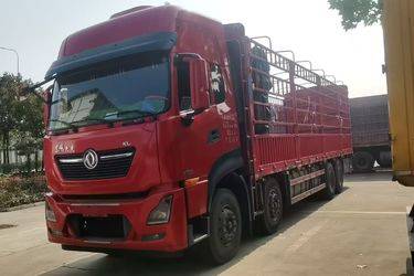 二手东风商用车 天龙KL重卡 465马力 8X4 9.4米仓栅式载货车(国五) 前四后八 东风康明斯二手载货车 黄牌图片