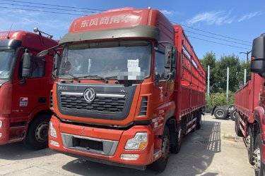 二手东风商用车 天龙VL重卡 350马力 8X4 9.6米仓栅式载货车(国五) 前四后八 雷诺二手载货车 黄牌