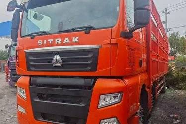 二手中国重汽 汕德卡SITRAK G7S 350马力 6X2 9.6米AMT自动档仓栅式载货车(国六) 前四后四 曼二手载货车 黄牌图片