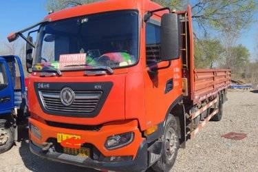 二手东风商用车 天锦KR中卡 舒适版 180马力 4X2 6.75米栏板载货车(国五) 单桥 东风康明斯二手载货车 黄牌图片