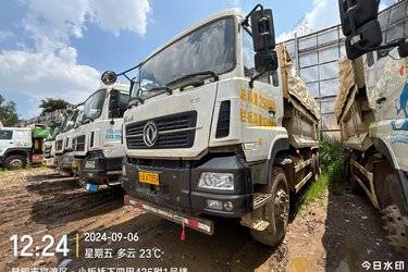 二手东风商用车 大力神重卡 350马力 6X4 5.4米自卸车(国五) 后八轮 东风康明斯二手自卸车 黄牌