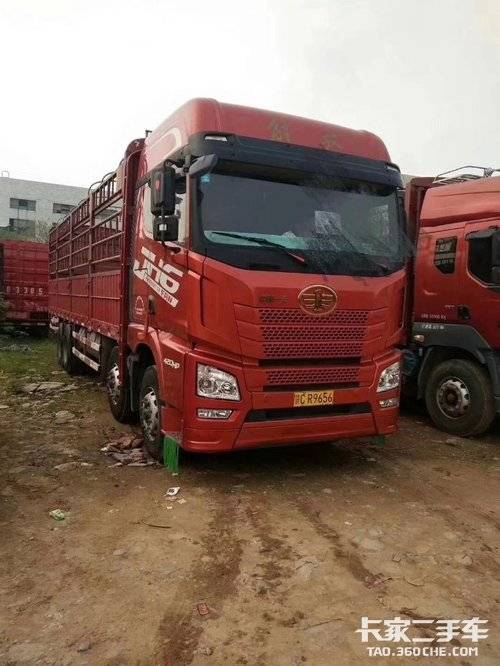 江西宜春二手载货车1年解放jh6前四后八9.米苍栏转让出售_卡家二手车