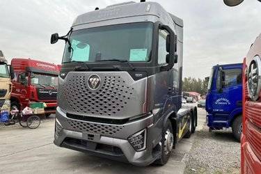 二手福田 欧曼银河 基本型 580马力 6X4 AMT自动挡牵引车(国六)(带缓速器)(国六) 双驱 福田康明斯二手牵引车 黄牌图片