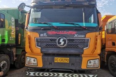 二手陕汽重卡 德龙X3000 超强版 430马力 8X4 8.6米自卸车(速比5.92)(国五) 前四后八 潍柴二手自卸车 黄牌图片