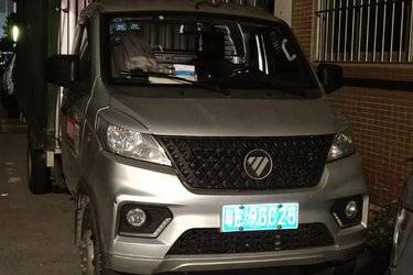 二手福田 祥菱V3 1.6L 122马力 3.7米单排仓栅式微卡(国六) 单桥 东安二手载货车 蓝牌图片