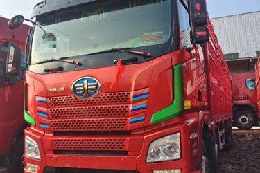 二手青岛解放 JH6重卡 460马力 8X4 9.5米栏板载货车(国五) 前四后八 潍柴二手载货车 黄牌图片