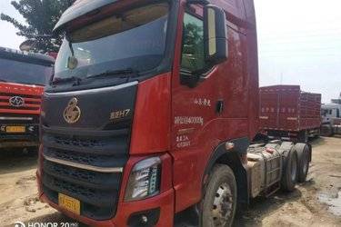 二手东风柳汽 乘龙H7重卡 500马力 6X2R牵引车(国五) 后提升 玉柴二手牵引车 黄牌图片