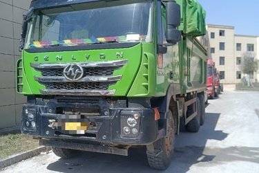 二手上汽红岩 杰狮重卡 390马力 6X4 5.8米自卸车(国五) 后八轮 中国重汽二手自卸车 黄牌图片