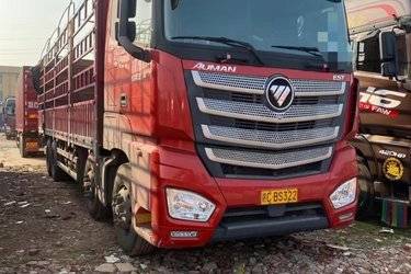 二手福田 欧曼EST 6系重卡 南方版 510马力 8X4 9.53米仓栅式载货车(国五) 前四后八 福田康明斯二手载货车 黄牌图片
