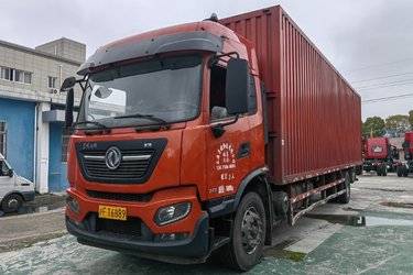 二手东风商用车 天锦KR 245马力 4X2 9.8米厢式载货车(高顶)(国五) 单桥 东风康明斯二手载货车 黄牌图片