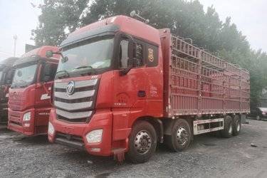 二手福田 欧曼EST 6系重卡 430马力 8X4 9.53米仓栅式载货车(国五) 前四后八 福田康明斯二手载货车 黄牌图片