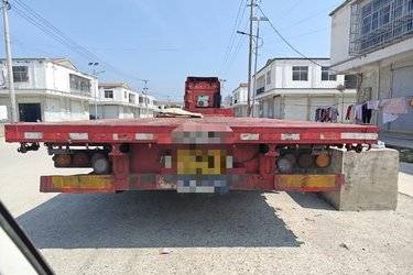 二手13.75米x2.55米 3轴 低平板半挂车图片
