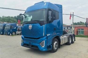 二手福田 欧曼银河 基本型 580马力 6X4 AMT自动挡牵引车(国六)(带缓速器)(国六) 双驱 福田康明斯二手牵引车 黄牌图片