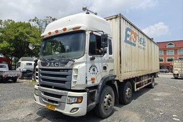 二手江淮 格尔发K3X重卡 240马力 6X2 9.5米厢式载货车(国五) 前四后四 玉柴二手载货车 黄牌图片