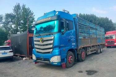 二手福田 欧曼EST 9系重卡 510马力 8X4 9.53米仓栅式载货车(国五) 前四后八 福田康明斯二手载货车 黄牌图片