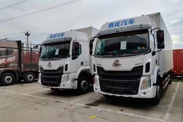 二手东风柳汽 乘龙H5中卡 270马力 4X2 9.6米厢式载货车(国五) 单桥 东风康明斯二手载货车 黄牌图片