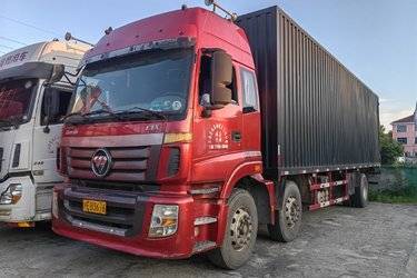 二手福田 欧曼ETX 6系重卡 245马力 6X2 9.6米厢式载货车(国四) 前四后四 福田康明斯二手载货车 黄牌图片