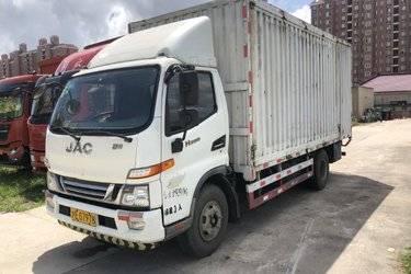 二手江淮 骏铃E7 154马力 5.2米单排栏板轻卡(国五) 单桥 安徽康明斯二手载货车 黄牌图片