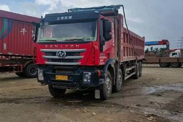 二手上汽红岩 杰狮C500重卡 重载版 450马力 8X4 8.3米自卸车(国五) 前四后八 上菲红二手自卸车 黄牌图片