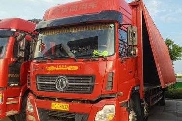 二手东风商用车 天龙重卡 270马力 6X2 9.6米厢式载货车(国五) 前四后四 东风康明斯二手载货车 黄牌图片