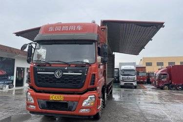 二手东风商用车 天龙VL重卡 245马力 6X2 9.6米厢式载货车(国五) 前四后四 康明斯二手载货车 黄牌图片