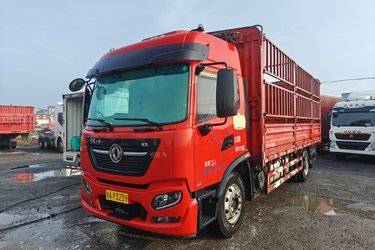 二手东风商用车 天锦KR 220马力 4X2 6.75米排半仓栅式载货车(国五) 单桥 东风康明斯二手载货车 黄牌图片