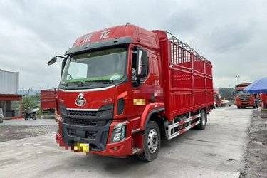 二手东风柳汽 乘龙H5中卡 240马力 4X2 6.8米仓栅式载货车(国五) 单桥 东风二手载货车 黄牌