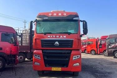 二手中国重汽 汕德卡SITRAK G7重卡 480马力 8X4 9.6米仓栅式货车(国六) 前四后八 中国重汽二手载货车 黄牌