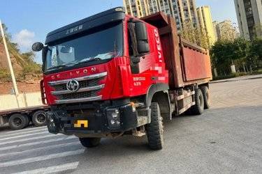 上汽红岩 杰狮重卡 430马力 6X4 6米自卸车(国五) 后八轮 上菲红二手自卸车 黄牌