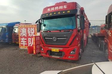 二手东风商用车 天龙KL重卡 350马力 6X2 9.6米仓栅式载货车(国六) 前四后四 雷诺二手载货车 黄牌